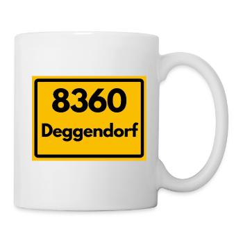 ALTE POSTLEITZAHL PLZ RETRO 8360 DEGGENDORF HEIMAT - Tasse - Weiß - Rechts
