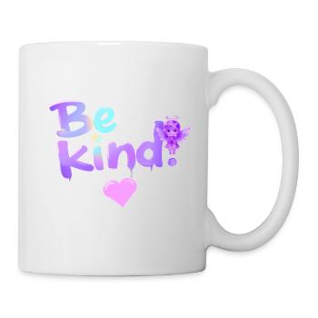 Sei freundlich Kawaii Angel Lavendel Christian Design - Tasse - Weiß - Rechts
