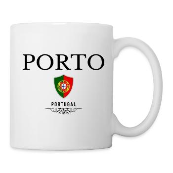 Porto-Souvenir, elegantes Design Porto - Tasse - Weiß - Rechts