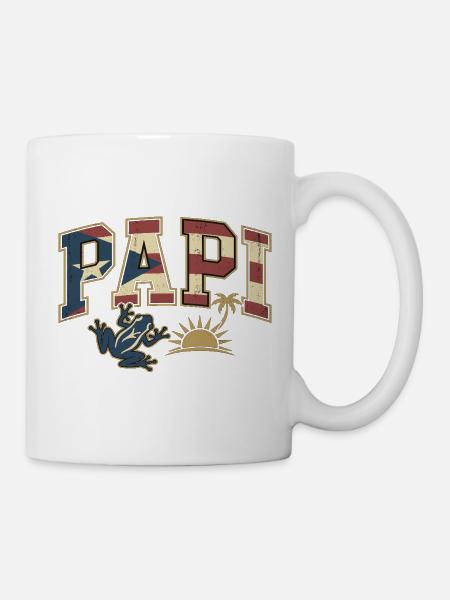 Papi Puerto Rico Flagge - Tasse - Weiß