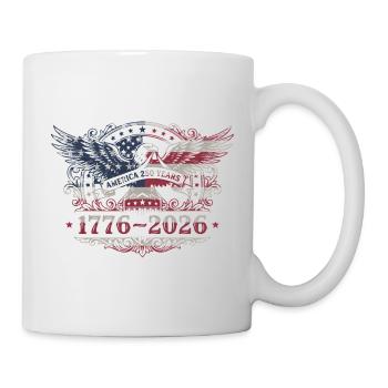 Amerika 250 Jahre 1776–2026 Vintage Patriotic Eagl - Tasse - Weiß - Rechts