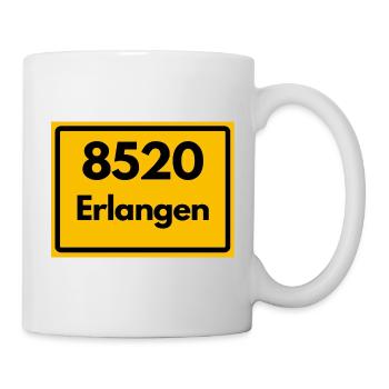 ALTE POSTLEITZAHL PLZ RETRO 8520 ERLANGEN HEIMAT - Tasse - Weiß - Rechts