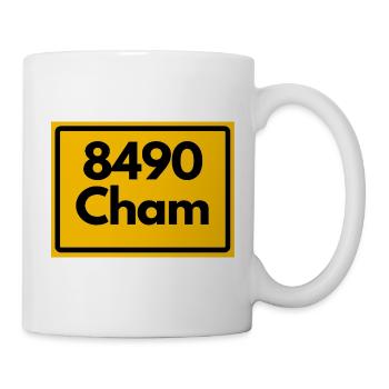 OLD POSTCODE POSTCODE RETRO 8490 CHAM HEIMATSTOLZ - Mug - white - Right