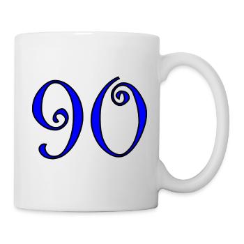 90. 90 ANS. 90e ANNIVERSAIRE. ANNIVERSAIRE 90 ANS. - Mug blanc - blanc - Droite