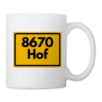 ALTE POSTLEITZAHL PLZ 8670 HOF HEIMATSTOLZ RETRO - Tasse - Weiß - Rechts
