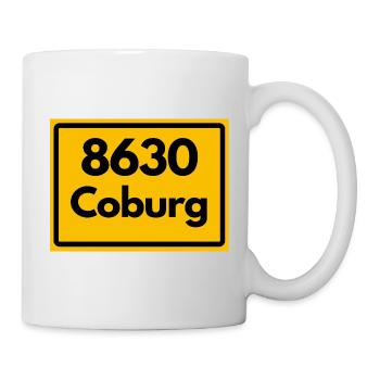 ALTE POSTLEITZAHL PLZ 8630 COBURG HEIMATSTOLZ - Tasse - Weiß - Rechts