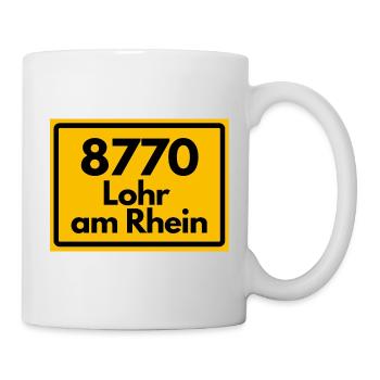 ALTE POSTLEITZAHL PLZ RETRO 8770 LOHR AM MAIN  - Tasse - Weiß - Rechts
