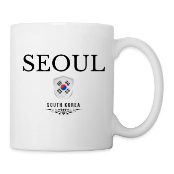 Seoul Souvenir, elegantes Design Seoul - Tasse - Weiß - Rechts