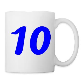 10. 10 YEARS. 10th ANNIVERSARY. 10 YEAR ANNIVERSARY. - Mug - white - Right