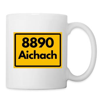 ALTE POSTLEITZAHL PLZ RETRO 8890 AICHACH HEIMAT - Tasse - Weiß - Rechts