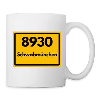 ALTE POSTLEITZAHL PLZ RETRO 8930 SCHWABMÜNCHEN  - Tasse - Weiß - Rechts