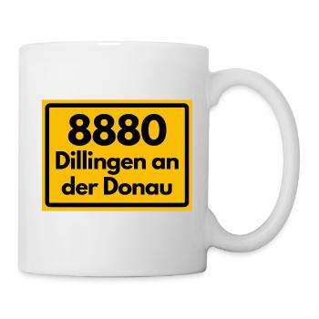 ALTE POSTLEITZAHL PLZ 8880 DILLINGEN AN DER DONAU  - Tasse - Weiß - Rechts