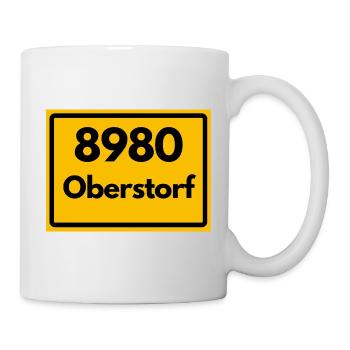 ALTE POSTLEITZAHL PLZ RETRO 8980 OBERSTDORF HEIMAT - Tasse - Weiß - Rechts