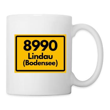 ALTE POSTLEITZAHL PLZ RETRO 8990 LINDAU BODENSEE - Tasse - Weiß - Rechts
