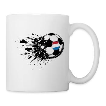 Football Holland Flag Ball Design - Mug blanc - blanc - Droite