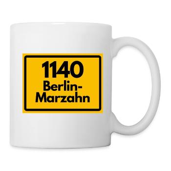 ALTE POSTLEITZAHL PLZ RETRO 1140 BERLIN MARZAHN - Tasse - Weiß - Rechts