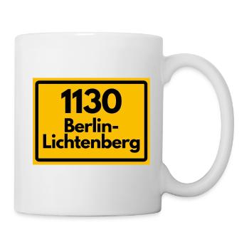 ALTE POSTLEITZAHL PLZ 1130 BERLIN LICHTENBERG - Tasse - Weiß - Rechts