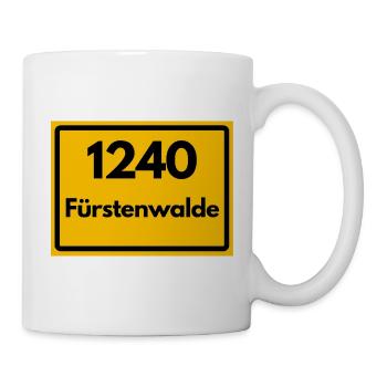 ALTE POSTLEITZAHL PLZ RETRO 1240 FÜRSTENWALDE - Tasse - Weiß - Rechts