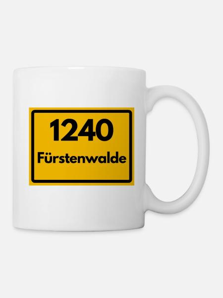 ALTE POSTLEITZAHL PLZ RETRO 1240 FÜRSTENWALDE - Tasse - Weiß