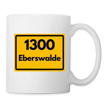 ALTE POSTLEITZAHL PLZ RETRO 1300 EBERSWALDE HEIMAT - Tasse - Weiß - Rechts
