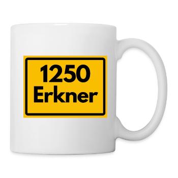 ALTE POSTLEITZAHL PLZ RETRO 1250 ERKNER HEIMAT - Tasse - Weiß - Rechts