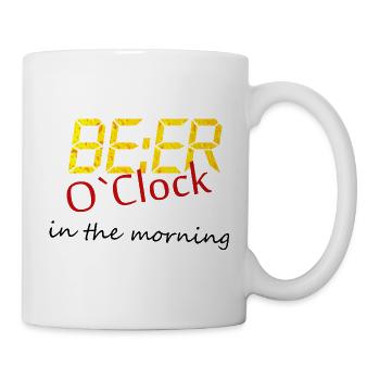 Beer Bier saufen - Tasse - Weiß - Rechts
