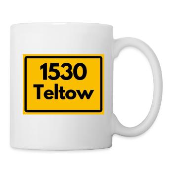 OLD POSTCODE POSTCODE RETRO 1530 TELTOW HEIMAT - Mug - white - Right