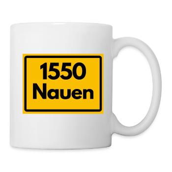ALTE POSTLEITZAHL PLZ RETRO 1550 NAUEN HEIMATSTOLZ - Tasse - Weiß - Rechts