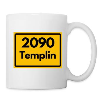 ALTE POSTLEITZAHL PLZ RETRO 2090 TEMPLIN HEIMAT - Tasse - Weiß - Rechts