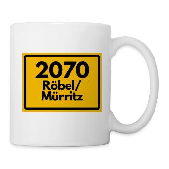 ALTE POSTLEITZAHL PLZ RETRO 2070 RÖBEL MÜRITZ - Tasse - Weiß - Rechts