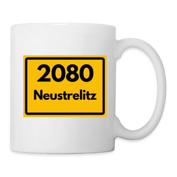ALTE POSTLEITZAHL PLZ RETRO 2080 NEUSTRELITZ - Tasse - Weiß - Rechts