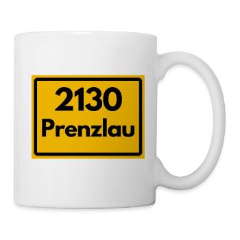 ALTE POSTLEITZAHL PLZ RETRO 2130 PRENZLAU HEIMAT - Tasse - Weiß - Rechts