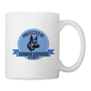 Geschützt durch die Sicherheit des Deutschen Schäferhundes - Tasse - Weiß - Rechts