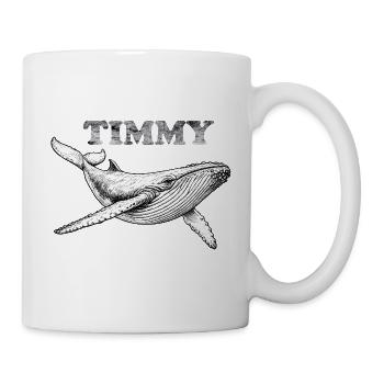 Timmy la Baleine - Gravure vintage - Mug blanc - blanc - Droite