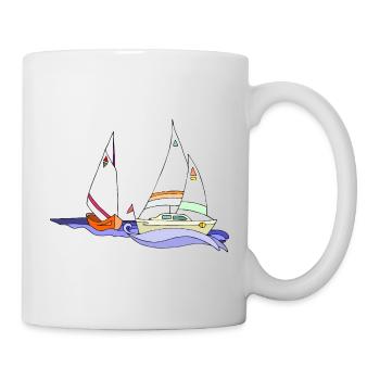Segelboote - Tasse - Weiß - Rechts