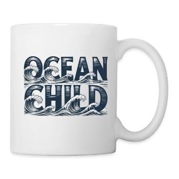 Ocean Child Wellenkunst - Tasse - Weiß - Rechts