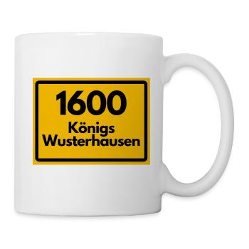 ALTE POSTLEITZAHL PLZ 1600 KÖNIGS WUSTERHAUSEN  - Tasse - Weiß - Rechts