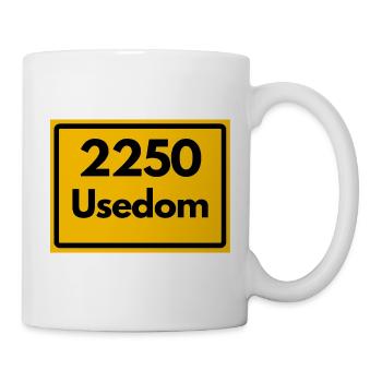 ALTE POSTLEITZAHL PLZ RETRO 2250 USEDOM HEIMAT - Tasse - Weiß - Rechts