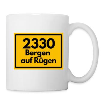 ALTE POSTLEITZAHL PLZ 2330 BERGEN AUF RÜGEN HEIMAT - Tasse - Weiß - Rechts