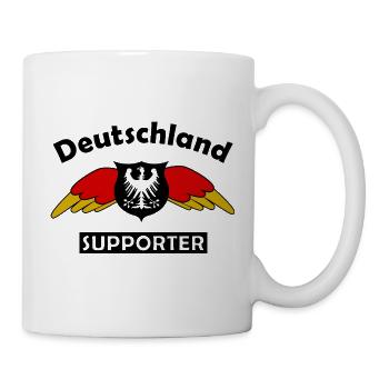 Rote Deutschland Flügelpaare in Gold - Tasse - Weiß - Rechts