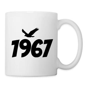 Graphique vintage d’aigle vintage 1967 - Mug blanc - blanc - Droite