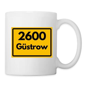 ALTE POSTLEITZAHL PLZ RETRO 2600 GÜSTROW HEIMAT - Tasse - Weiß - Rechts