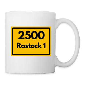 OLD POSTCODE POSTCODE RETRO 2500 ROSTOCK 1 HEIMAT - Mug - white - Right