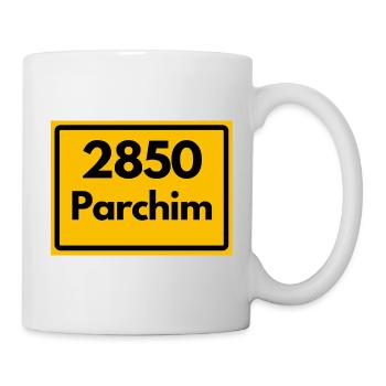 ALTE POSTLEITZAHL PLZ RETRO 2850 PARCHIM HEIMAT - Tasse - Weiß - Rechts