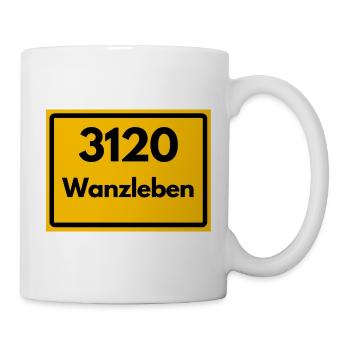 ALTE POSTLEITZAHL PLZ RETRO 3120 WANZLEBEN HEIMAT - Tasse - Weiß - Rechts