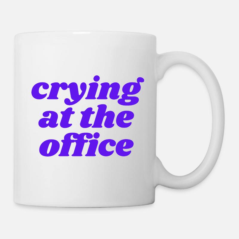 Pleurer au bureau - Mug blanc - blanc