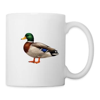 Canard colvert mâle aux couleurs de la nature - Mug blanc - blanc - Droite