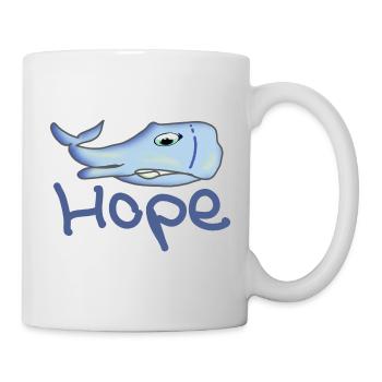Hope the sick whale humpback whale as cartoon - Mug - white - Right