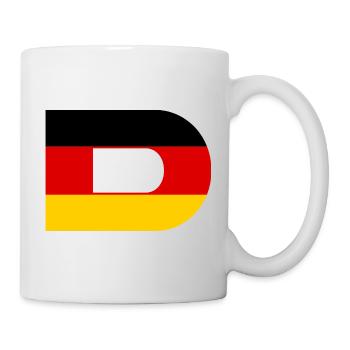 D- Deutschland Flagge Stil - Tasse - Weiß - Rechts