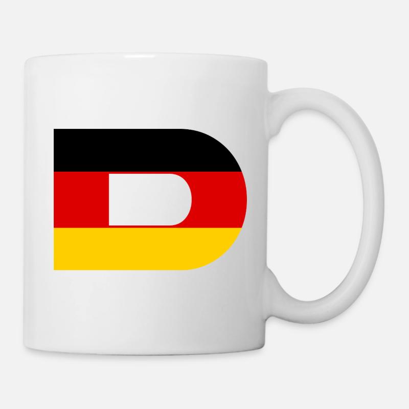 D - Style du drapeau allemand - Mug blanc - blanc